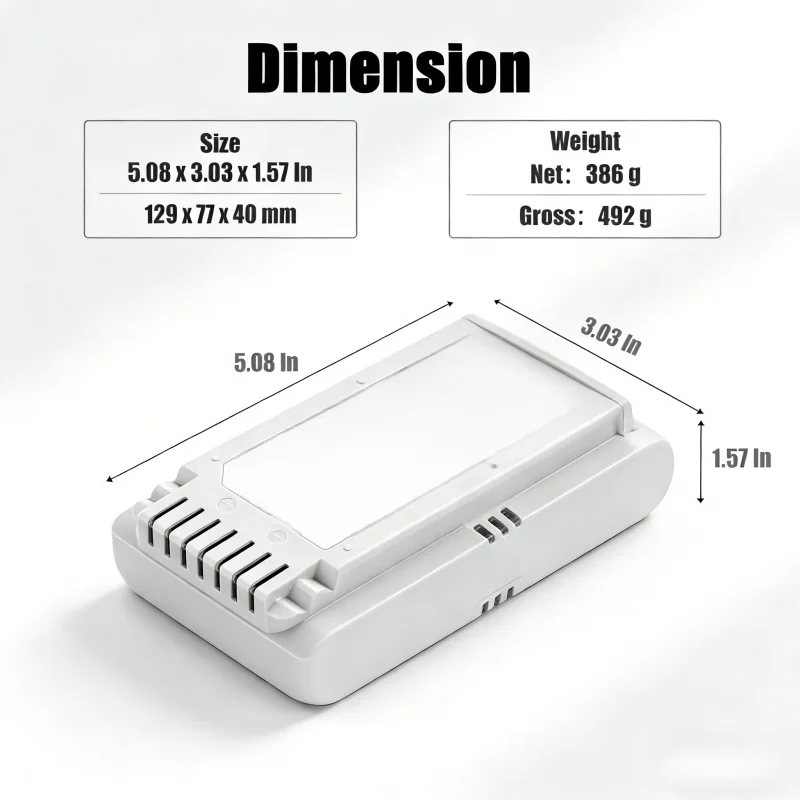 

Upgraded 21.6V 4Ah Rechargeable Battery for Samsung Jet 70 Jet 90 VCA-SBT90E VS15T7032P4 VS15R8542S1 Cordless Vacuum Cleaner