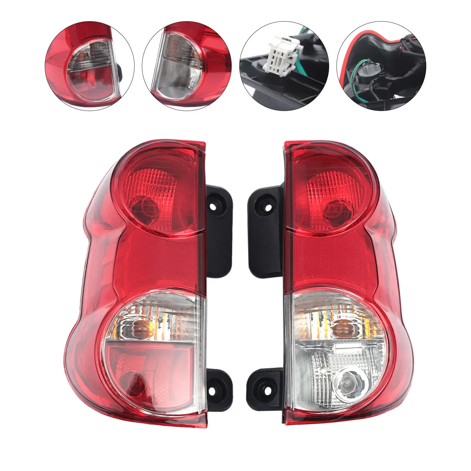 

Pair of Tail Lights for 2013-2018 Nissan NV200 - Complete Left & Right Brake & Rear Lamps (Smoke Lens)