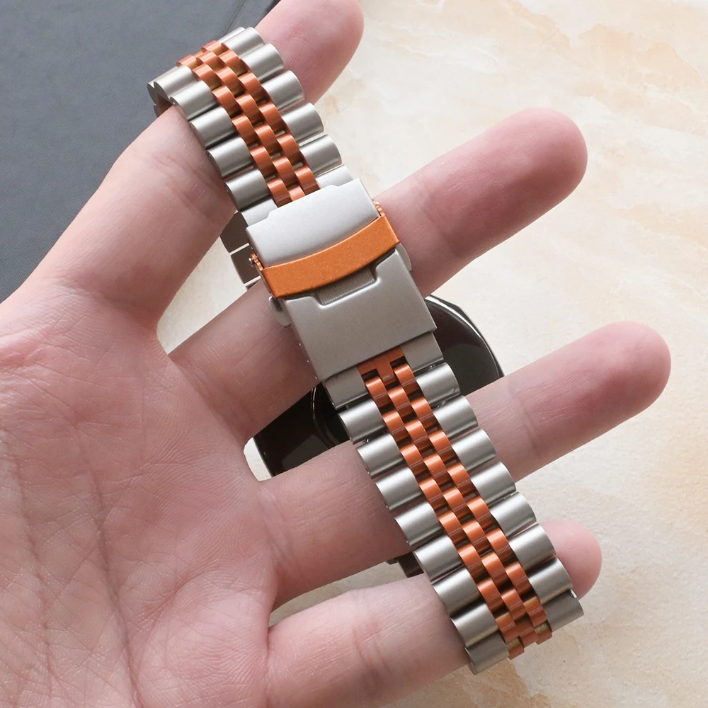 チタンオレンジステンレススチールバンド Huawei 社 Watch GT4 GT 5 Pro 46mm 究極の高級 22mm メタルストラップ Huawei Watch 4 Pro 用
