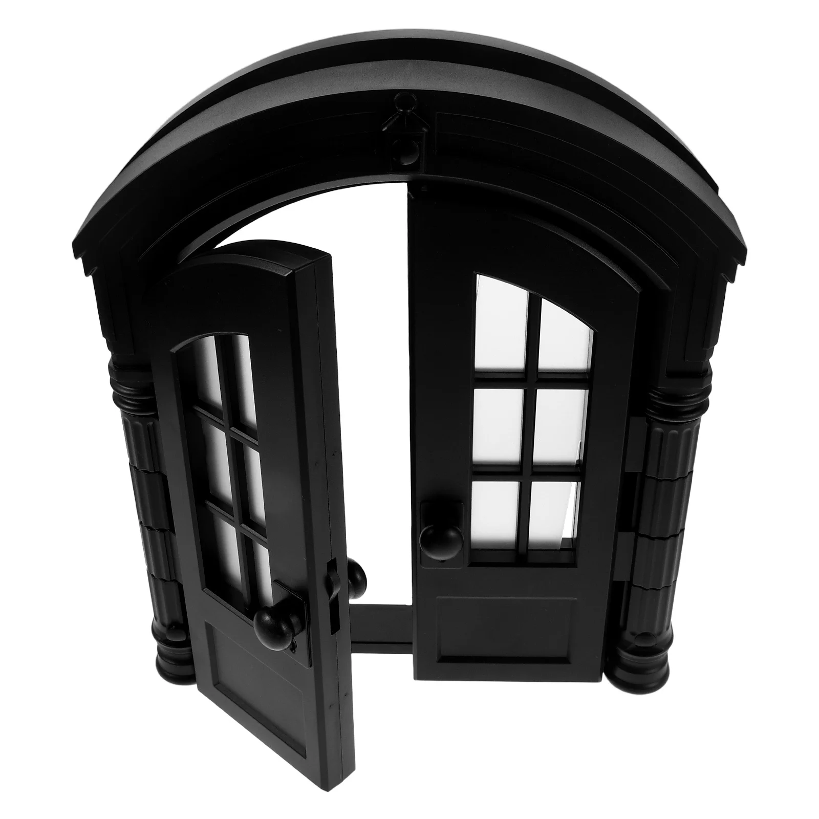 

Indoor Cat Door Dual Swing Interior Pet Door for Cats and Small Dogs Double Opening Pet Gate Puppy Kitten Home Use Black