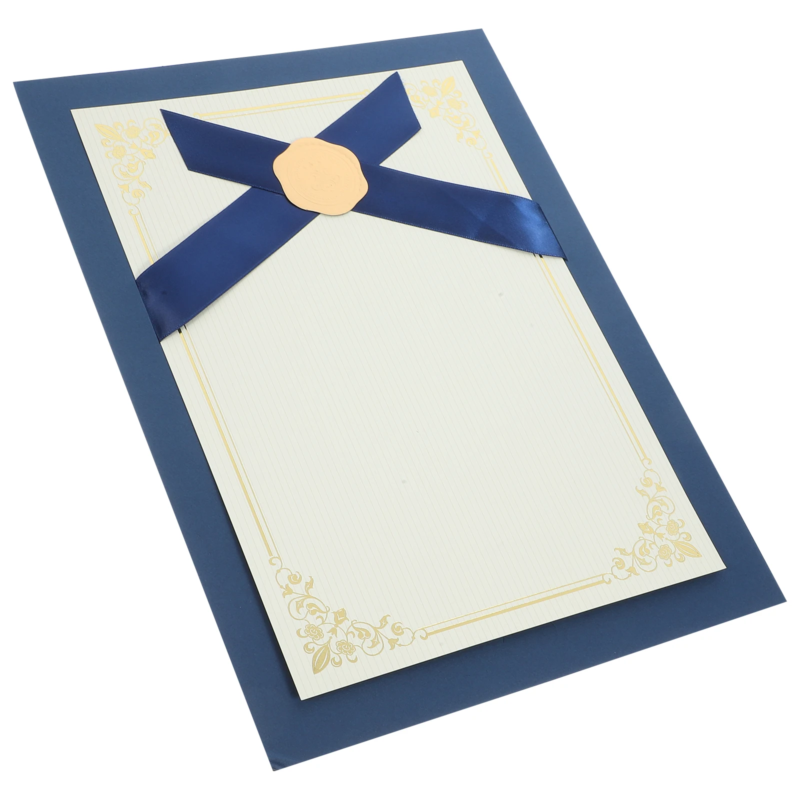 

Stamping Pattern Certificate Cover Paper Document Holder Diploma Frame for Award Recognition School Office