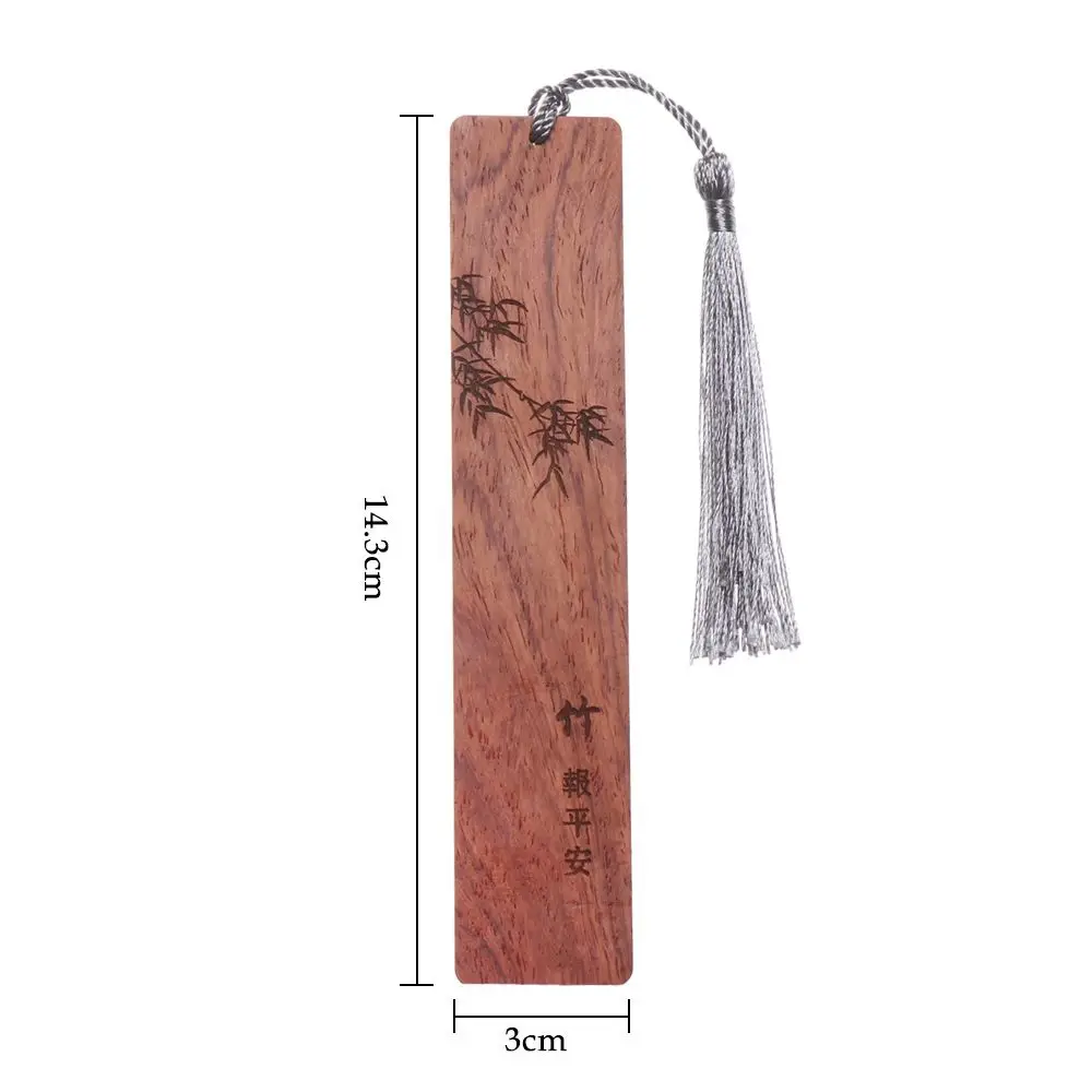 Stationery Vintage Chinese Style Book Clip Pagination Mark Bookmark Sandalwood Label