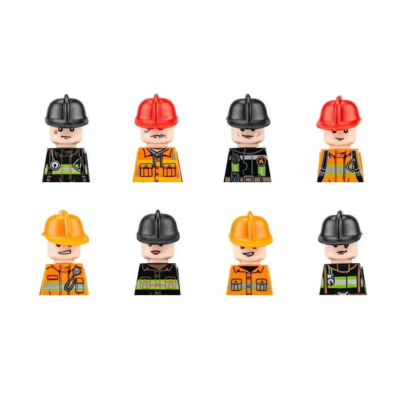 City Career 3D-Baustein-Puppen Spielzeug Cartoon-Charaktermodelle Mini-Actionfiguren Lernspielzeug Kindergeschenke