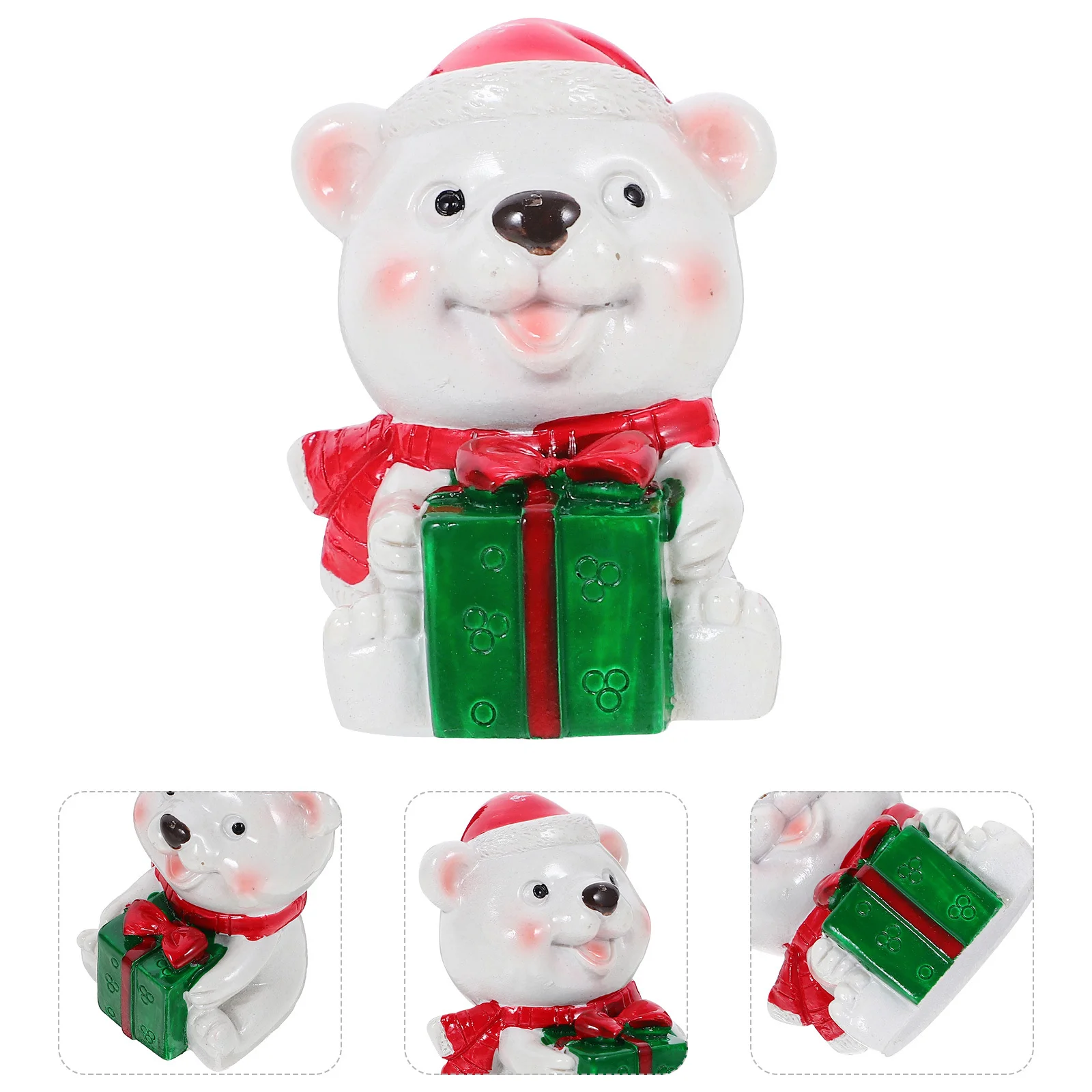 

Christmas Resin Decor Xmas Themed Ornament Landscape Decoration for Garden Home Office Indoor Outdoor Use Holiday Gift