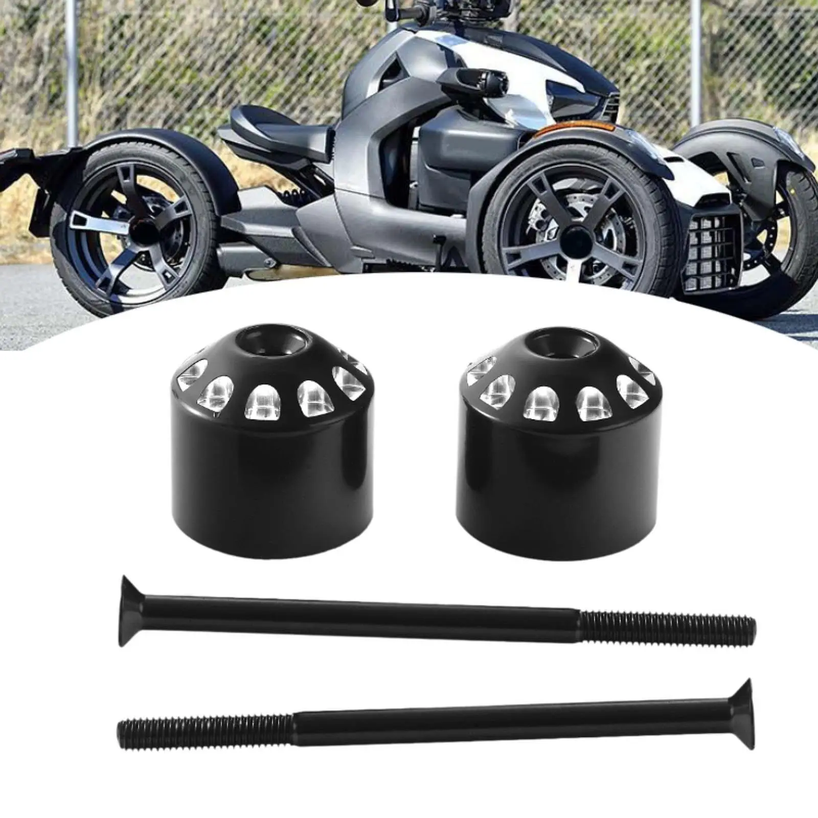 2Pieces Accessory Handlebar End Weights for Can-am Ryker 600 900 2019-2024+ Fine Craftsmanship Spare Parts Simple Assembly