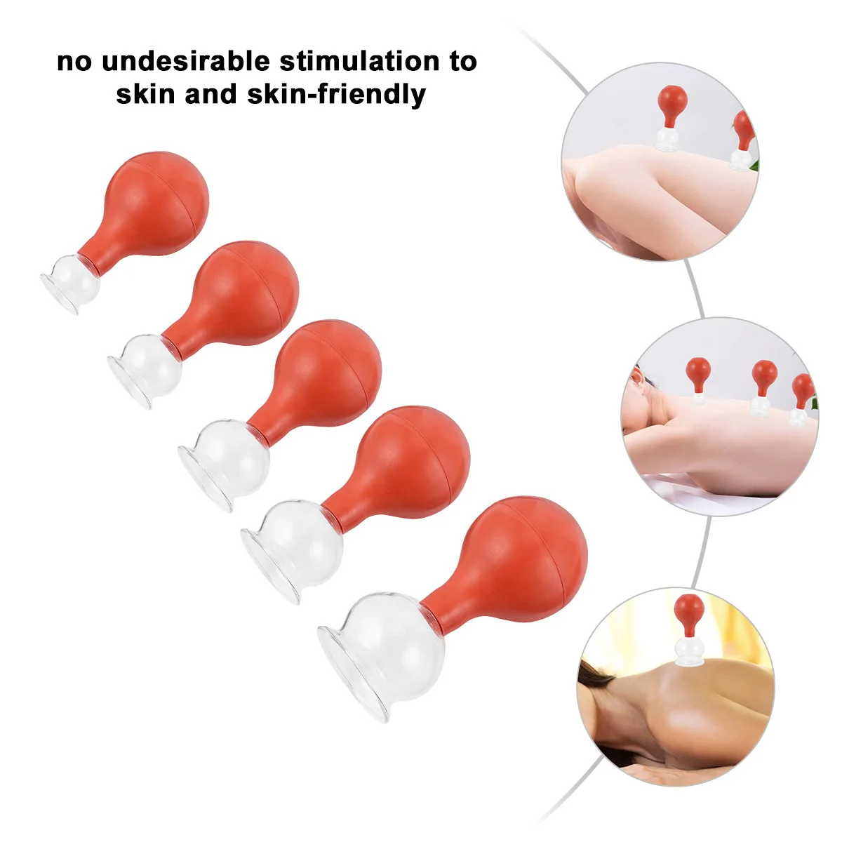 Rubber Cupping Cup Glass Cupping Cup，Household Cupping Therapy Vacuum Can Cupping Device
