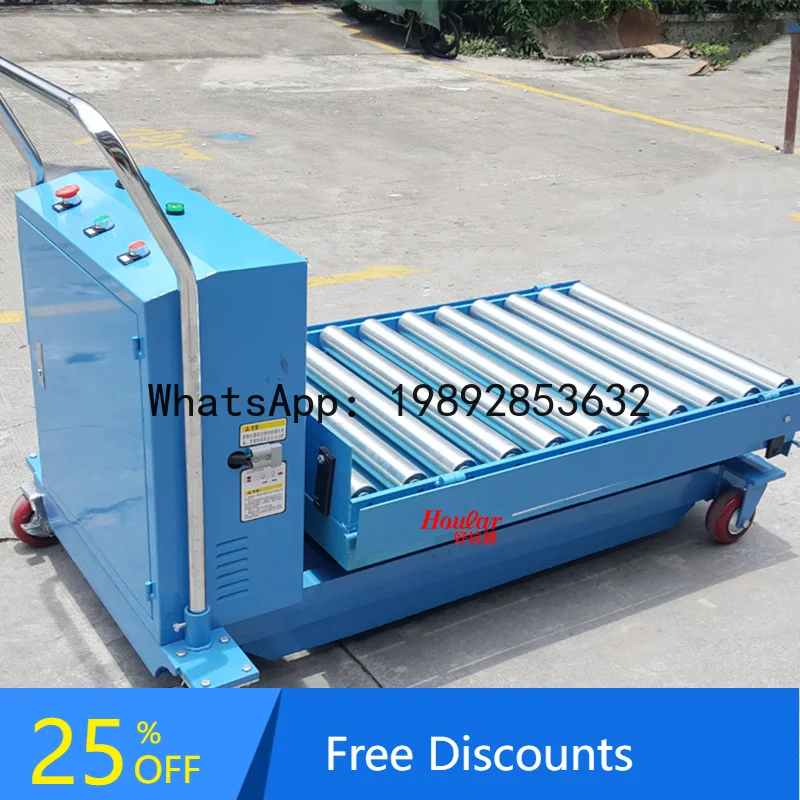 

YFY Roller Lift Platform Cart Mold Ball Manual Hydraulic Lift Cart Foot Pedal Push Cart