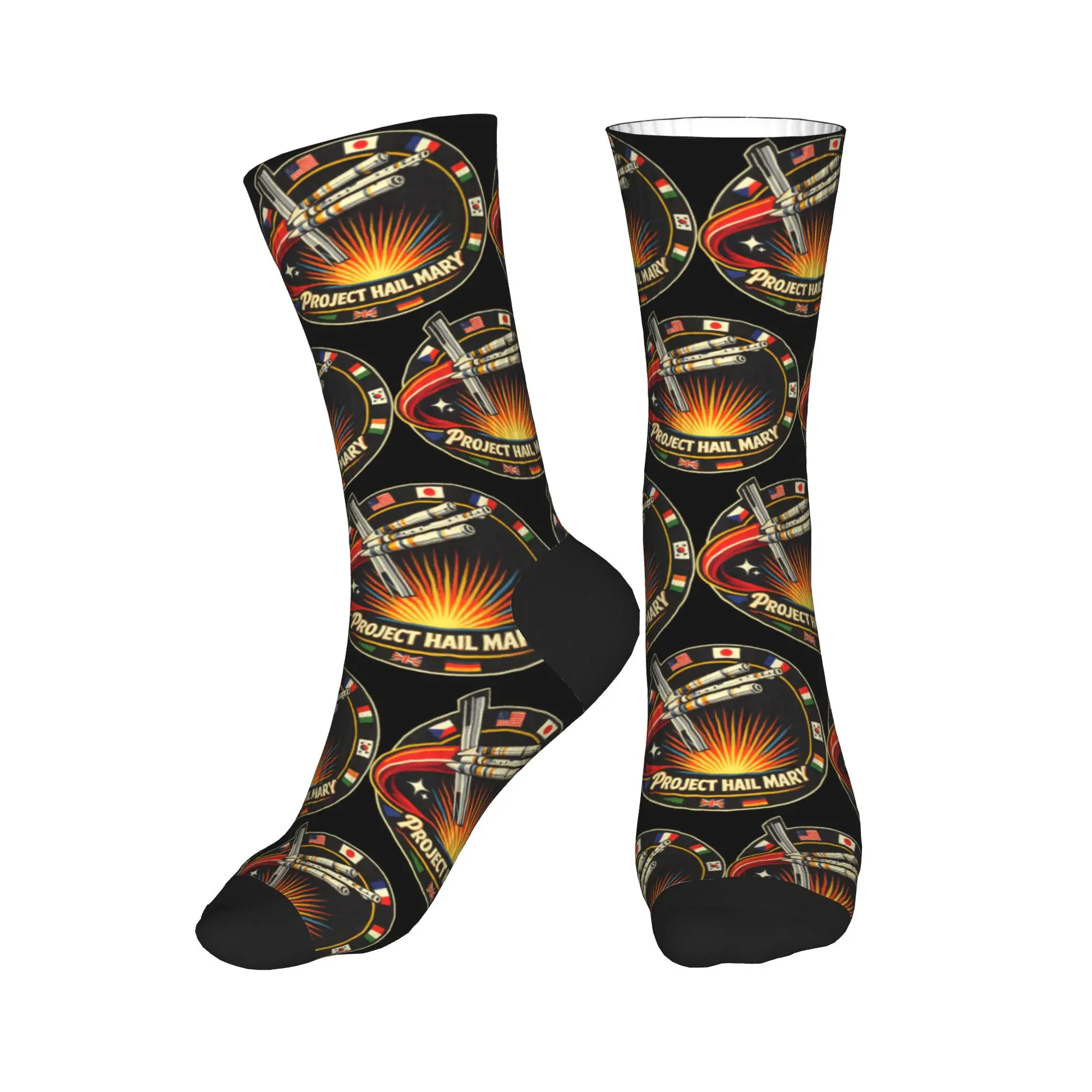 Project Hail Mary Movie Logo Socks  Custom Stockings Non Slip Adults Men Socks Soft Winter Novelty Running Socks