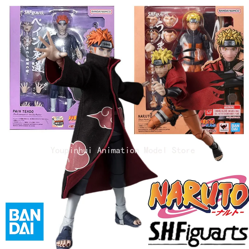 Bandai – Kit de modèle TENDO SHF Naruto PAIN, combattant d'action animé, modèle fini, boîte originale, jouet cadeau pour enfant, en Stock
