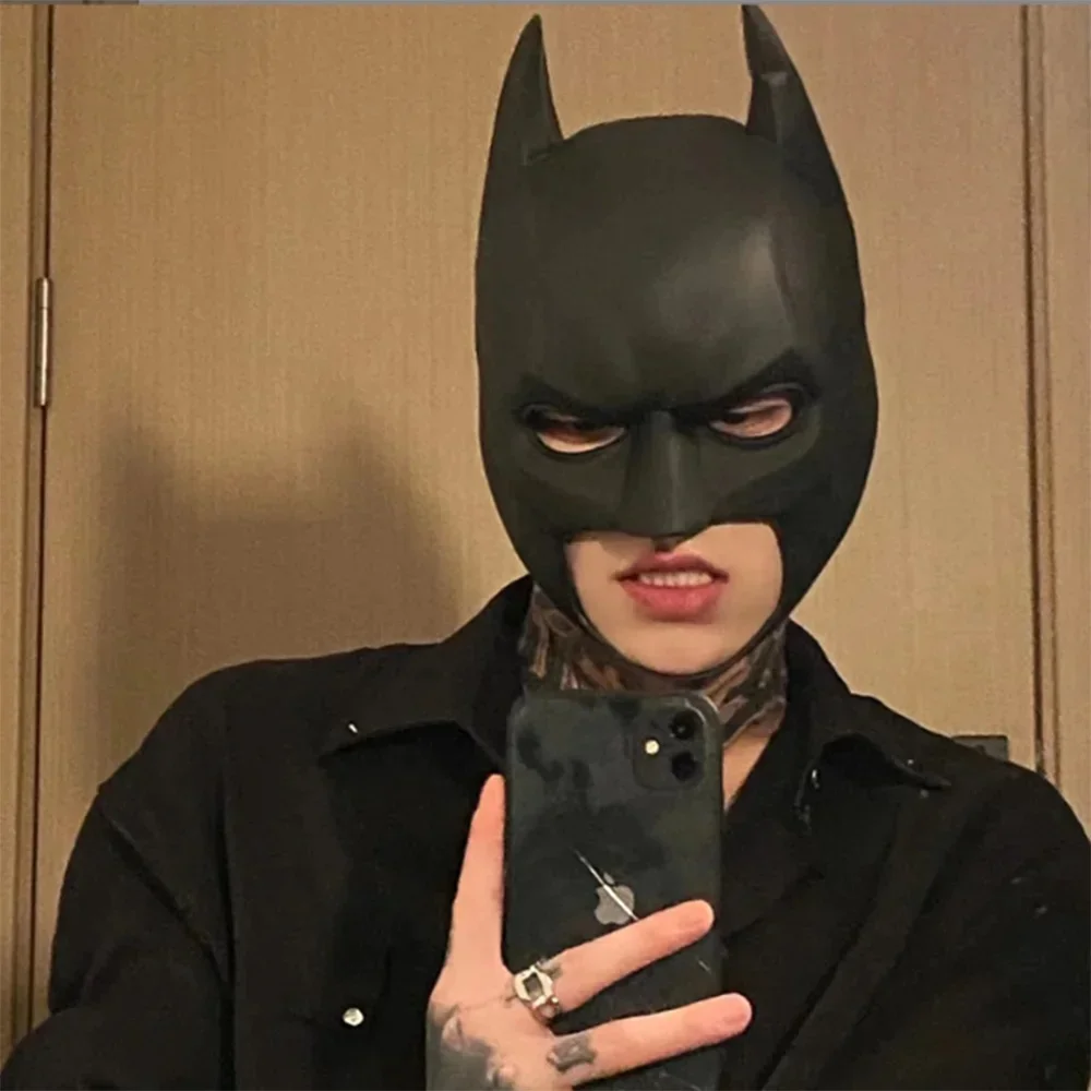 Mask for Men Anime Bat Mask Headgear Latex Material Cosplay Headgear Halloween Night Dance Party Adult Masquerade Mask Latex image 3