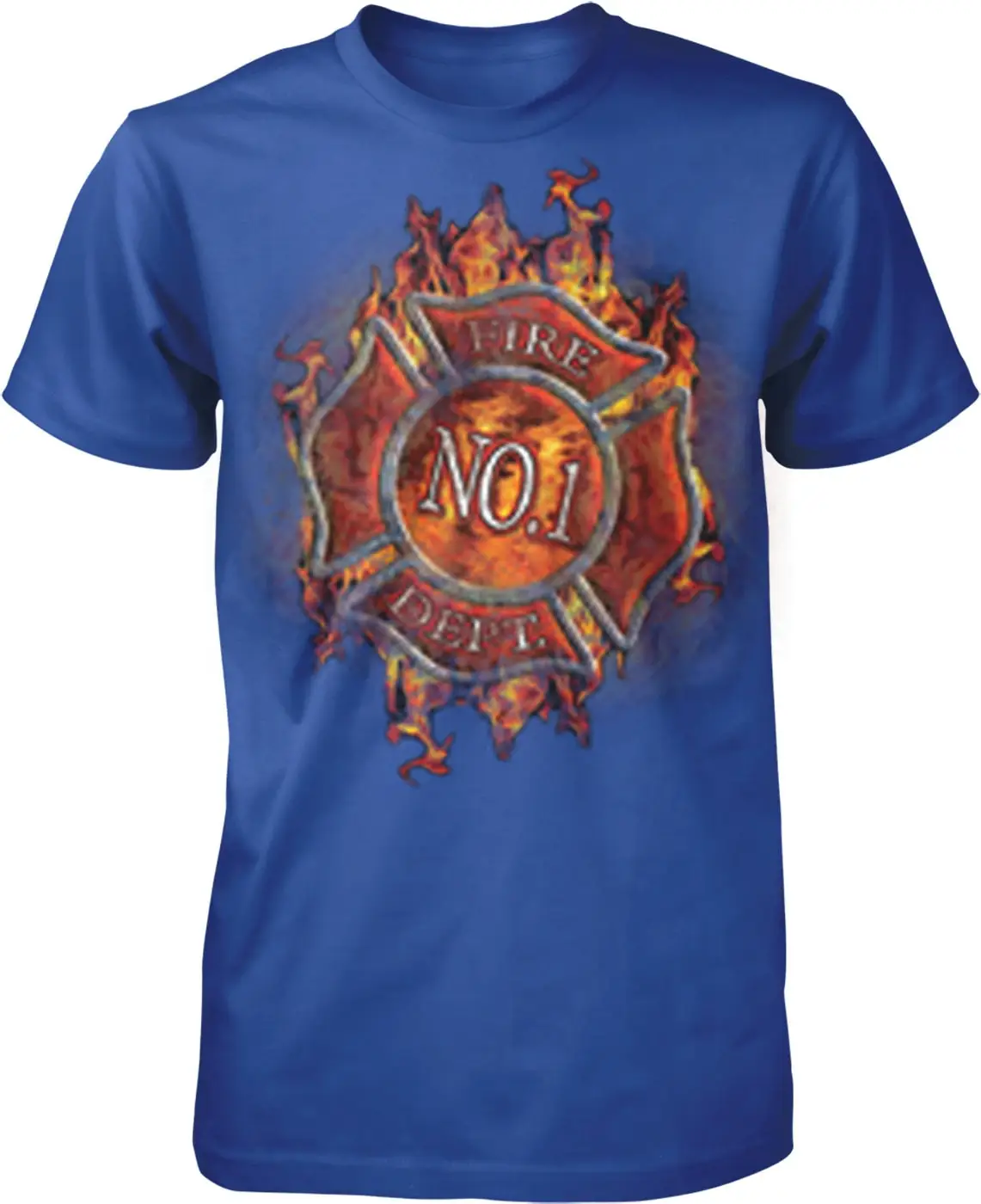 No 1 Fire Dept Firefighter Emblem Men's T shirt NOFO_00657