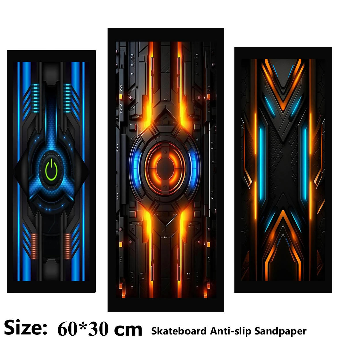 كول ميكا مطرزة كول بوي نمط سكوتر كهربائي المضادة للانزلاق ملصق الصنفرة سكيت شريط لحام ورقة 60*30 سنتيمتر #1