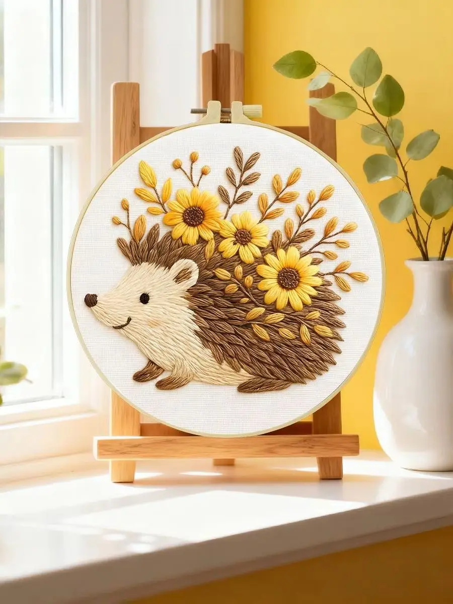 1 Stück 20X20CM/15X15CM 7,87/6,3 Zoll Stachelmoos-Stickerei-Starter-Kit DIY-Kit DIY-Stickerei-Set Handarbeiten Heimdekoration Nadelkunst – Detail 6