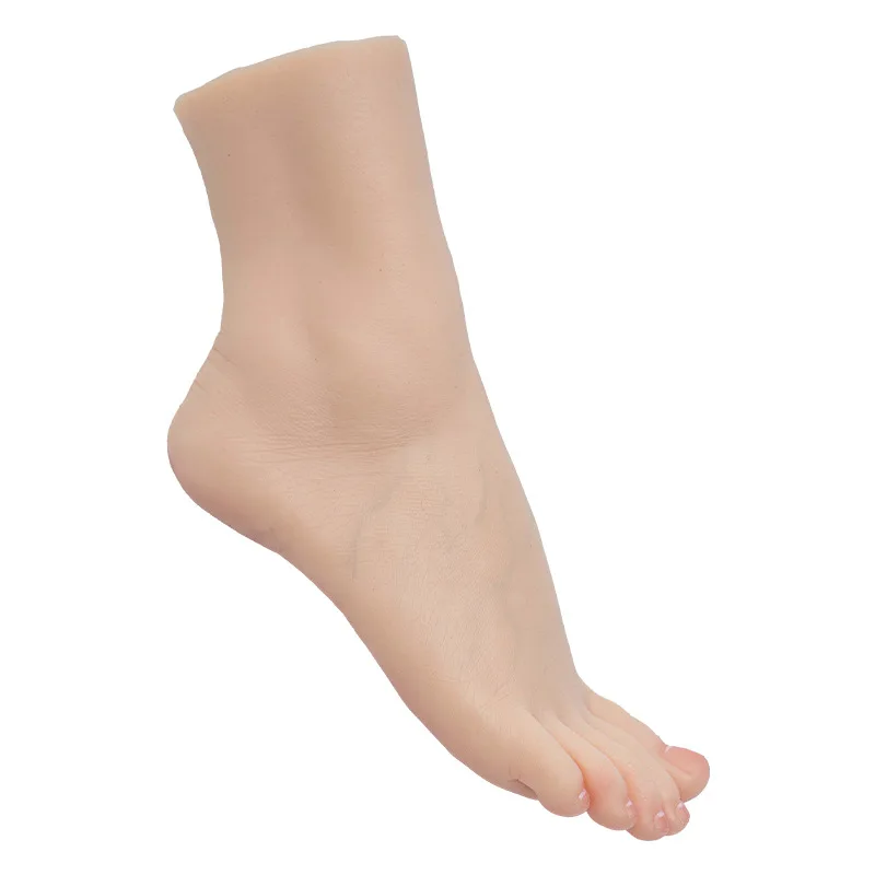 Female Silicone Foot Mannequin With Simulated Skeleton Bone Toes Ankle For Sock Shoe Display and Collection Size 36