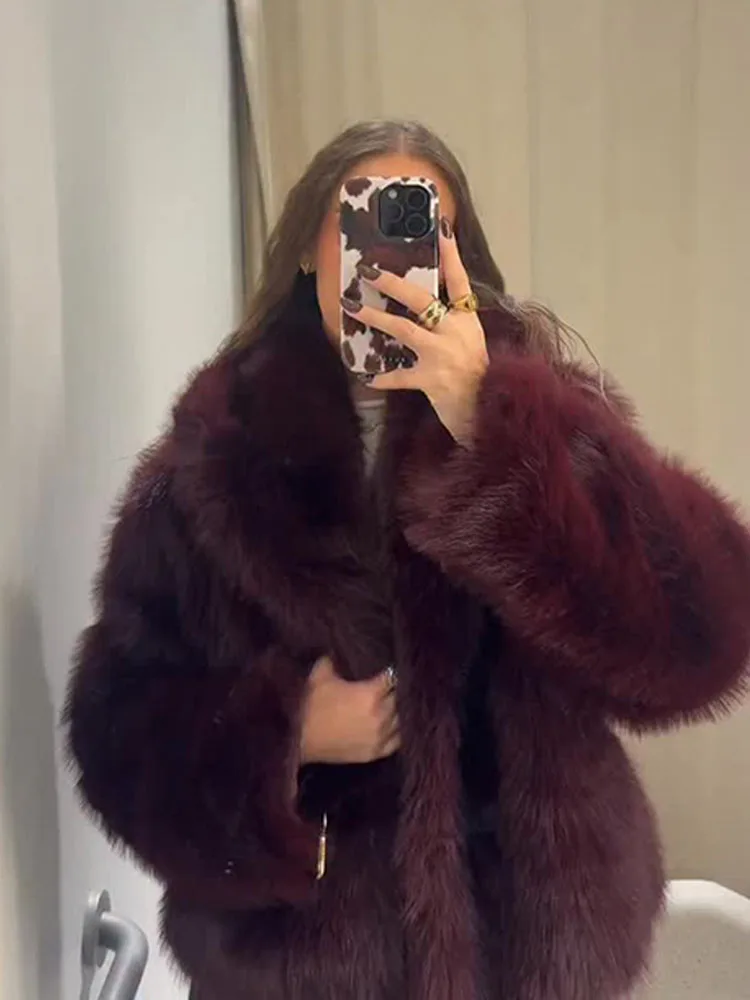 HH أنثى شتاء جديد التلبيب الفراء الاصطناعي سميكة الدفء ضوء الفاخرة موضة الرجعية مزاجه المرأة سترة قصيرة 2026 #2