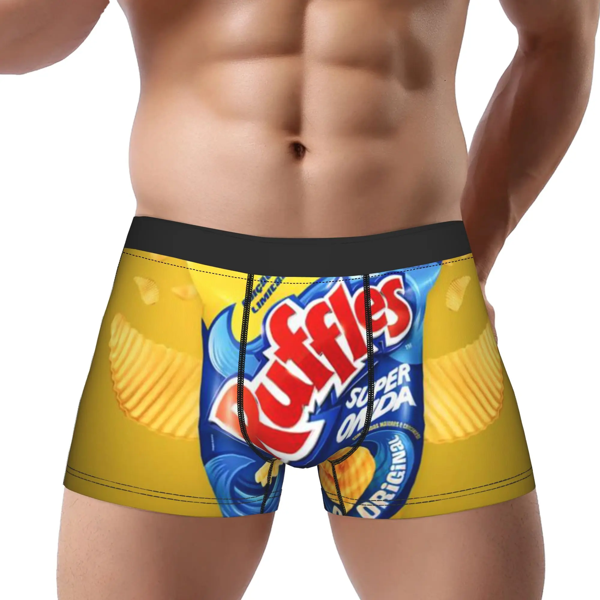 

Мужские трусы-боксеры Food Ruffles: дышащие, вентилируемые шорты