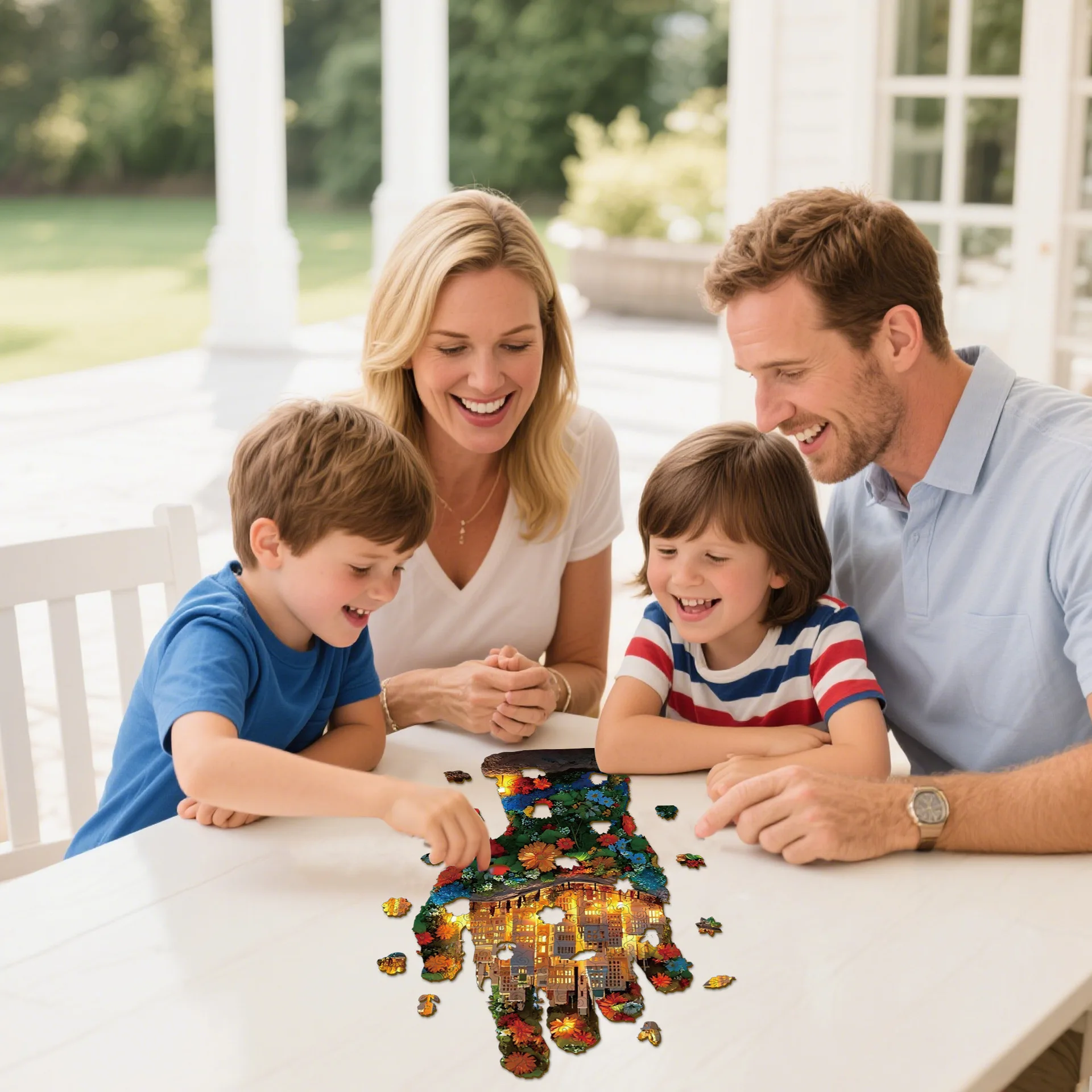 91/178 Stück Palm-Puzzle, Holzpalme, unregelmäßig geformtes Puzzle, stressabbauendes Spiel, Geburtstag, Weihnachtsgeschenke, lustiges Lernspielzeug