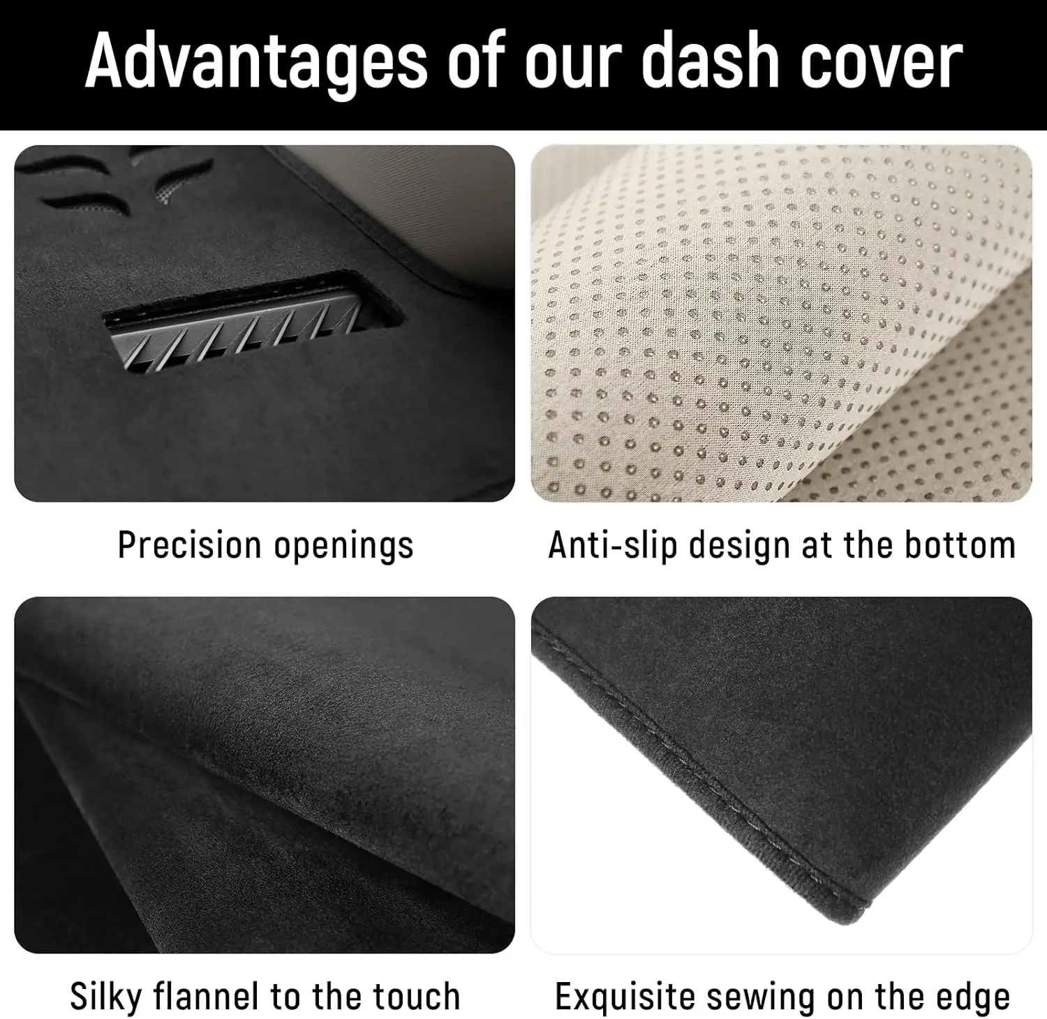 Dash Cover Compatible For Hyundai 2016 2018 Tucson Accessories Flannel Dashboard Cover Dash Mat Center Console Cover Sunshield view 4