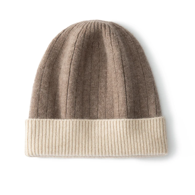Top Qualität Winter Kaschmir Hüte Frauen Casual Outdoor Warm Halten Kopfbedeckungen Weiche Kaschmir Gestrickte Hut Unisex Skullies Mützen Kappe – Detail 12