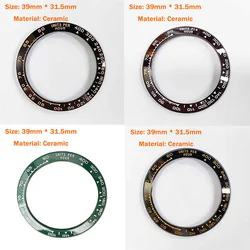 39mm * 31.5mm black green coffee Daytona bevelled ceramic bezel accessories for watch bezel