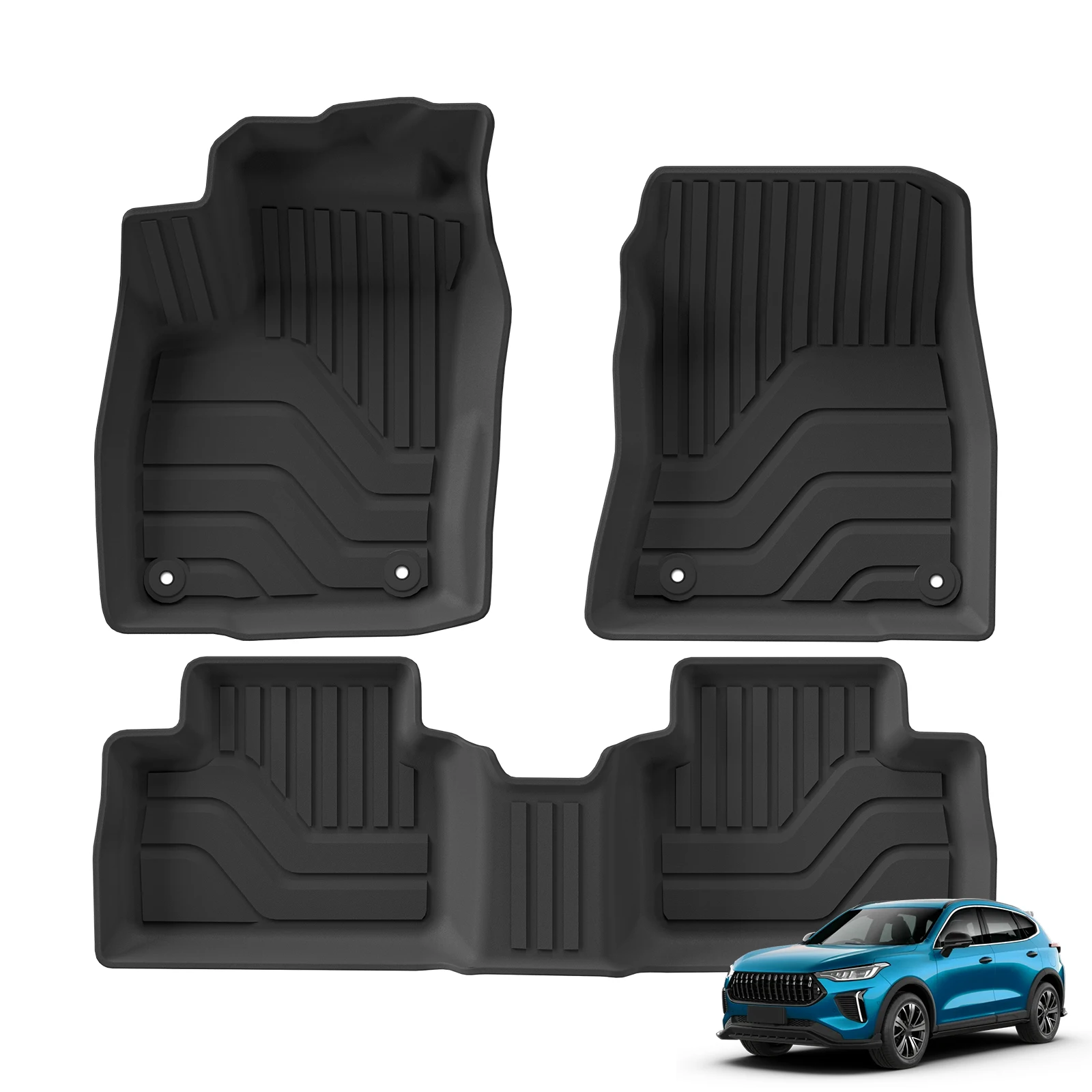 ZUNDUO Left Drive for Haval Jolion 2021-2024 2WD Fuel Version TPE 3D Car Floor Mat All Weather Waterproof Trunk Pad Accessories