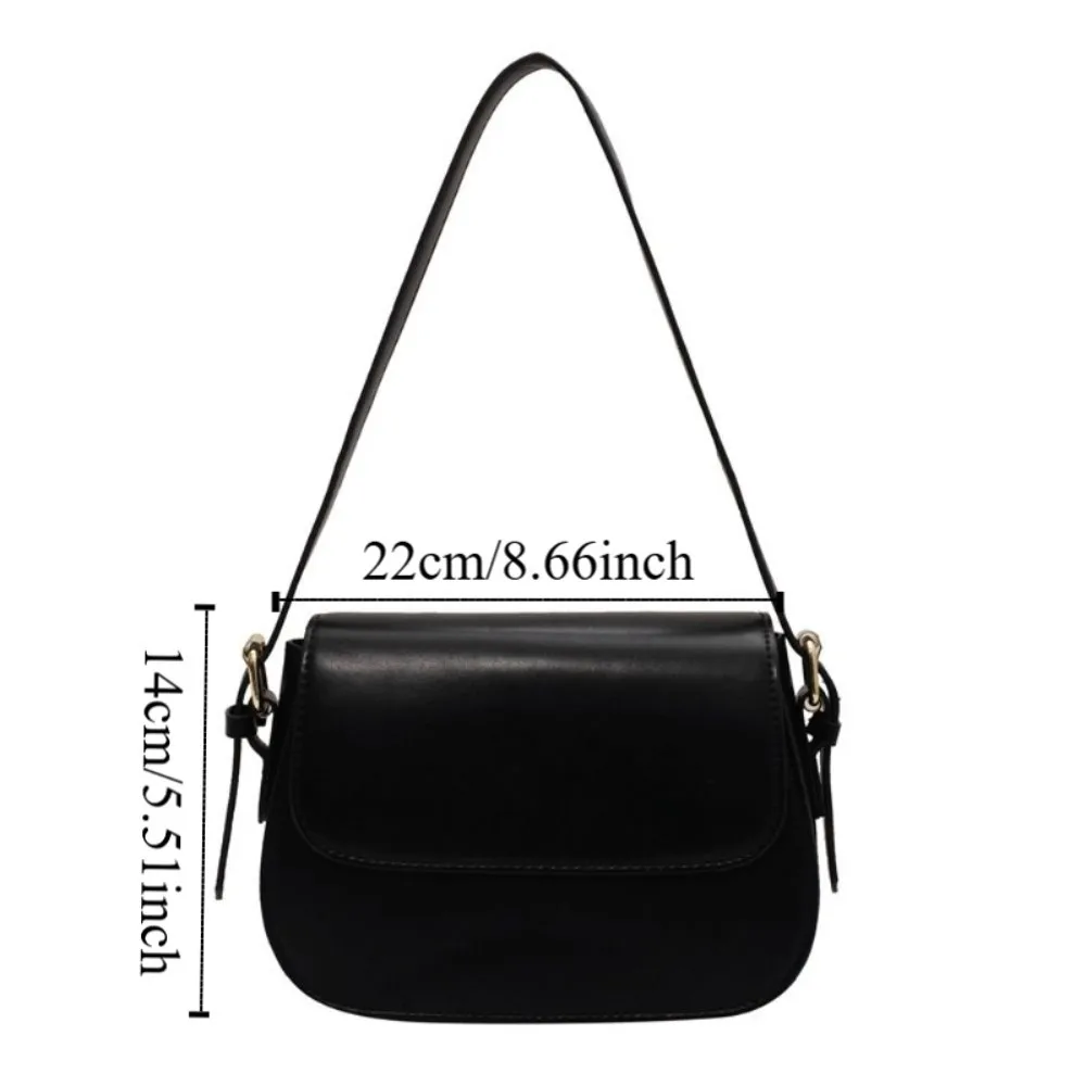 Simple Square Flap Crossbody Shoulder Bag Leather Coin Purse PU Shoulder Bag Korean Style Solid Color Women Crossbody Bag Girl