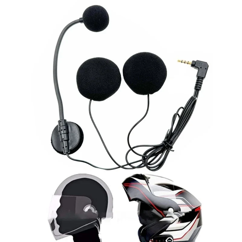 Motorbike Helmets Headsets Microphone Omnidirectional Motorcycle Helmets Intercom Music build-in Double Speaker