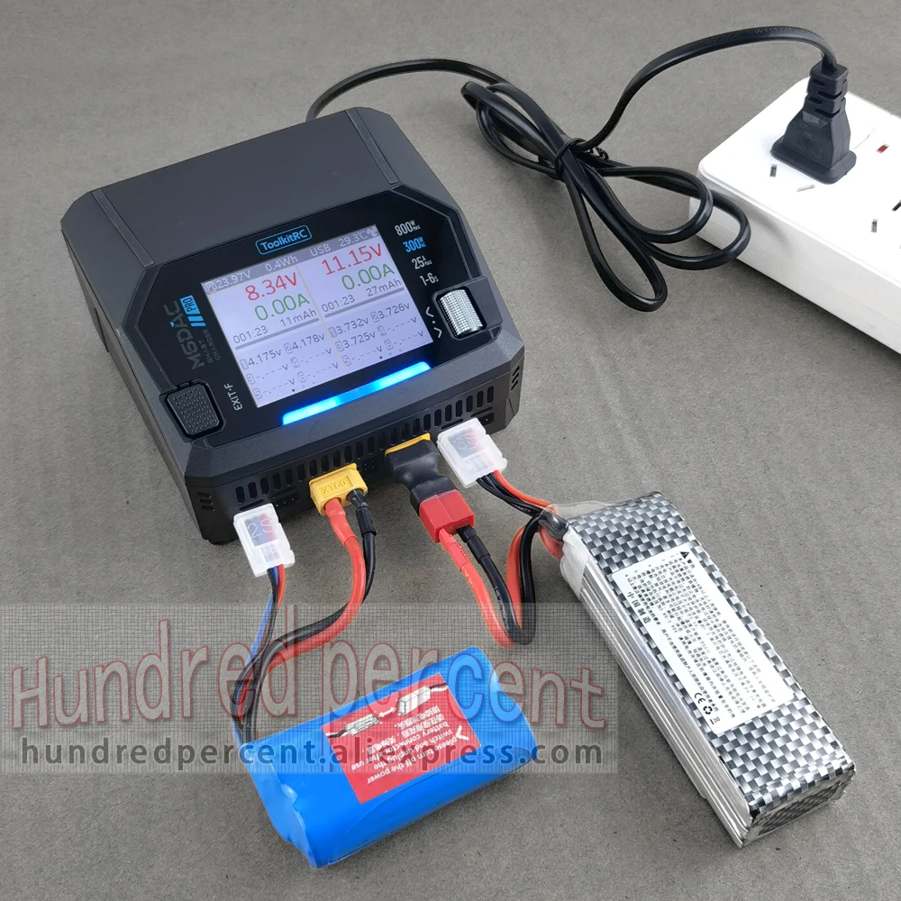 ToolkitRC M6DAC PRO V2 ثنائي القناة الذكية يبو شاحن بطارية مفرغ التيار المتناوب 200 واط تيار مستمر 800 واط 16A ل 1-6S LiHV يبو PD65W FPV الطائرة بدون طيار
