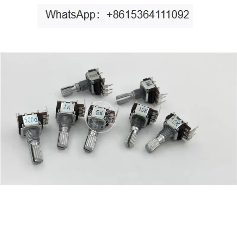 

10Pcs 13 type vertical single potentiometer 1M 1K 50K 5K 500Ohm 10K 500K handle length 19MM flower