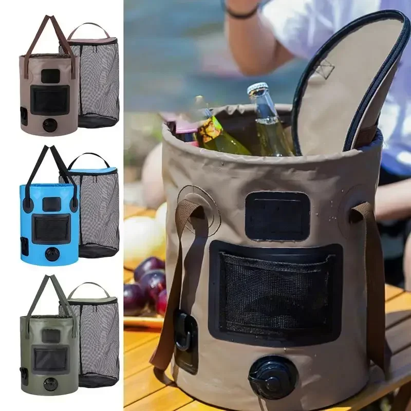 25L Portable Foldable Bucket Bucket Outdoor Travel Water Storage Bag Waterproof Water Bag Storage Bucket Fishing Articles