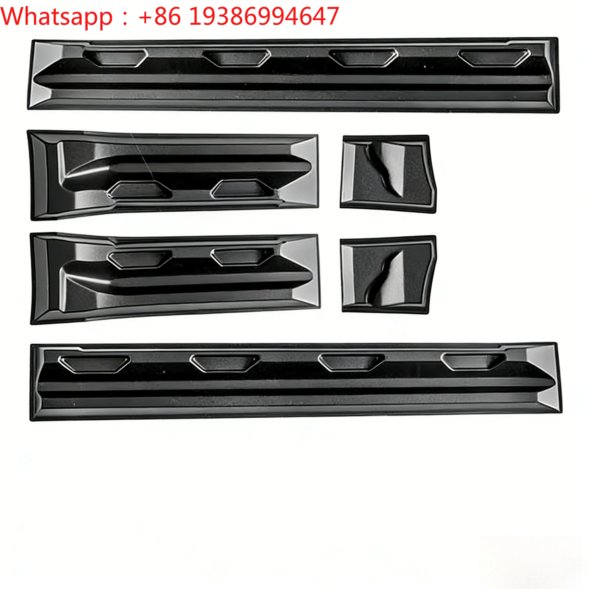 For High Quality ABS Door Guard Plate Black Knight Side Skirts for Jetour T2 Traveler Accessories