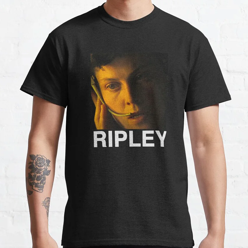 

Ellen Ripley - Alien scary film Weyland-Yutani horror movie sci-fi Alien 100% cotton printed t shirt plus size men's clothing