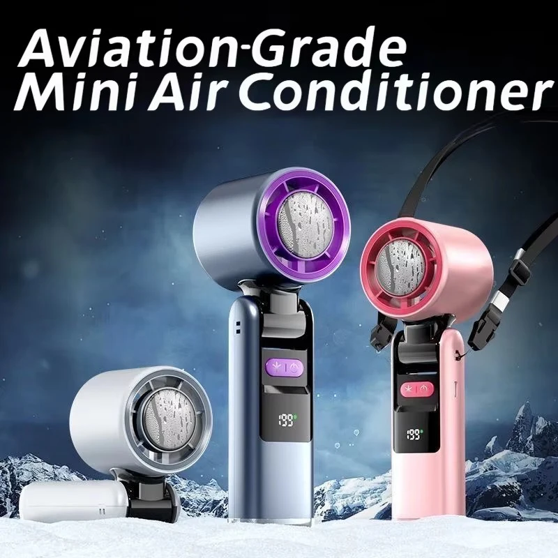 Handheld Turbocharged Mini Fan Foldable Pocket Fan Adjustable Wind Speed 1-199-speed Rechargeable Portable Fan Handheld Fans