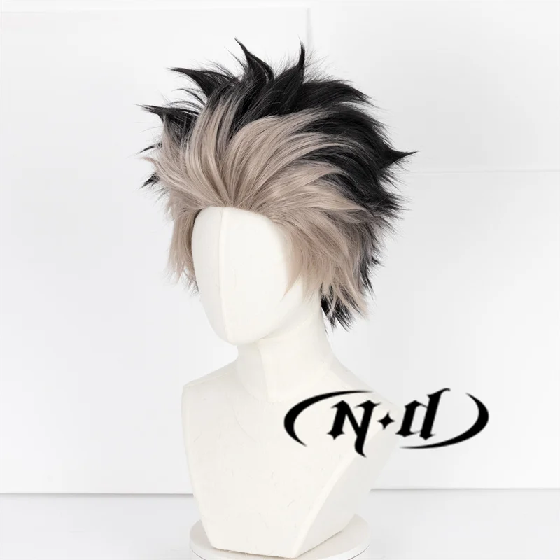 ND Gen Narumi 코스프레 가발, 애니메이션 카이주 No.8 코스프레, 블랙 그레이 헤어, 만화 파티, 내열성 합성 헤어