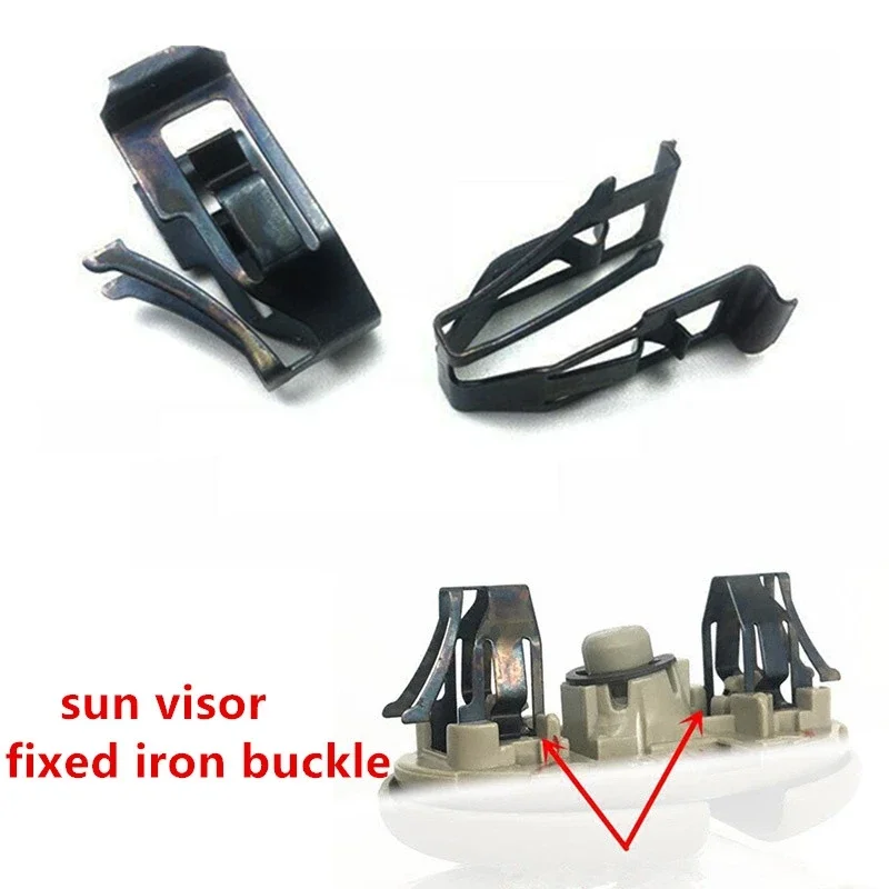 Car Interior Sun Visor Fixed Iron Buckle Clip Bracket Holder For Toyota Corolla RAV4 Camry Reiz 74336-52010