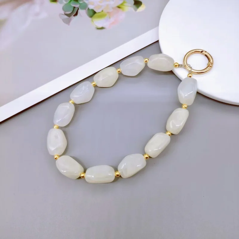 Dyeing Color Imitation Stone Phone Chain Keychain