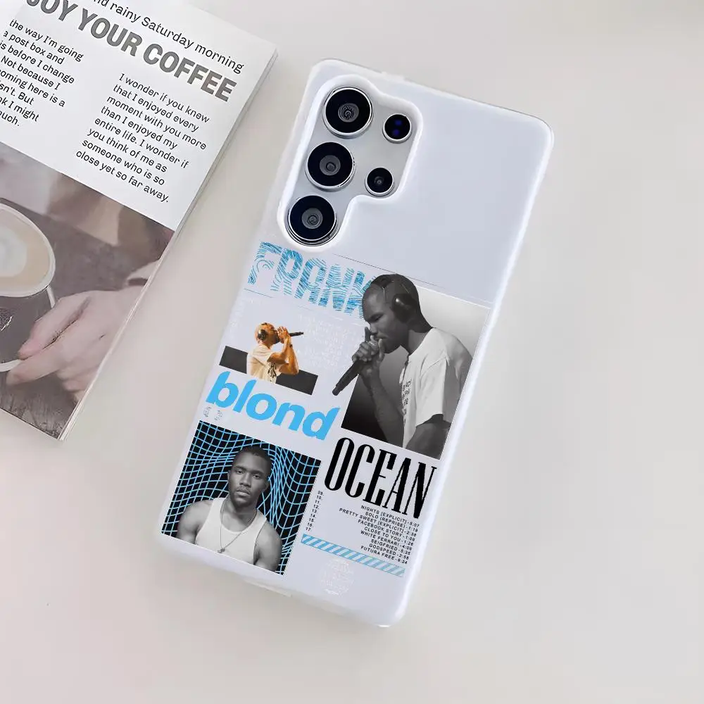 Singer F-Frank Ocean Phone Case For Samsung Galaxy S25 S24 S23 Ultra Jelly Clear Case Soft TPU 2-in-1 Shockproof Cover