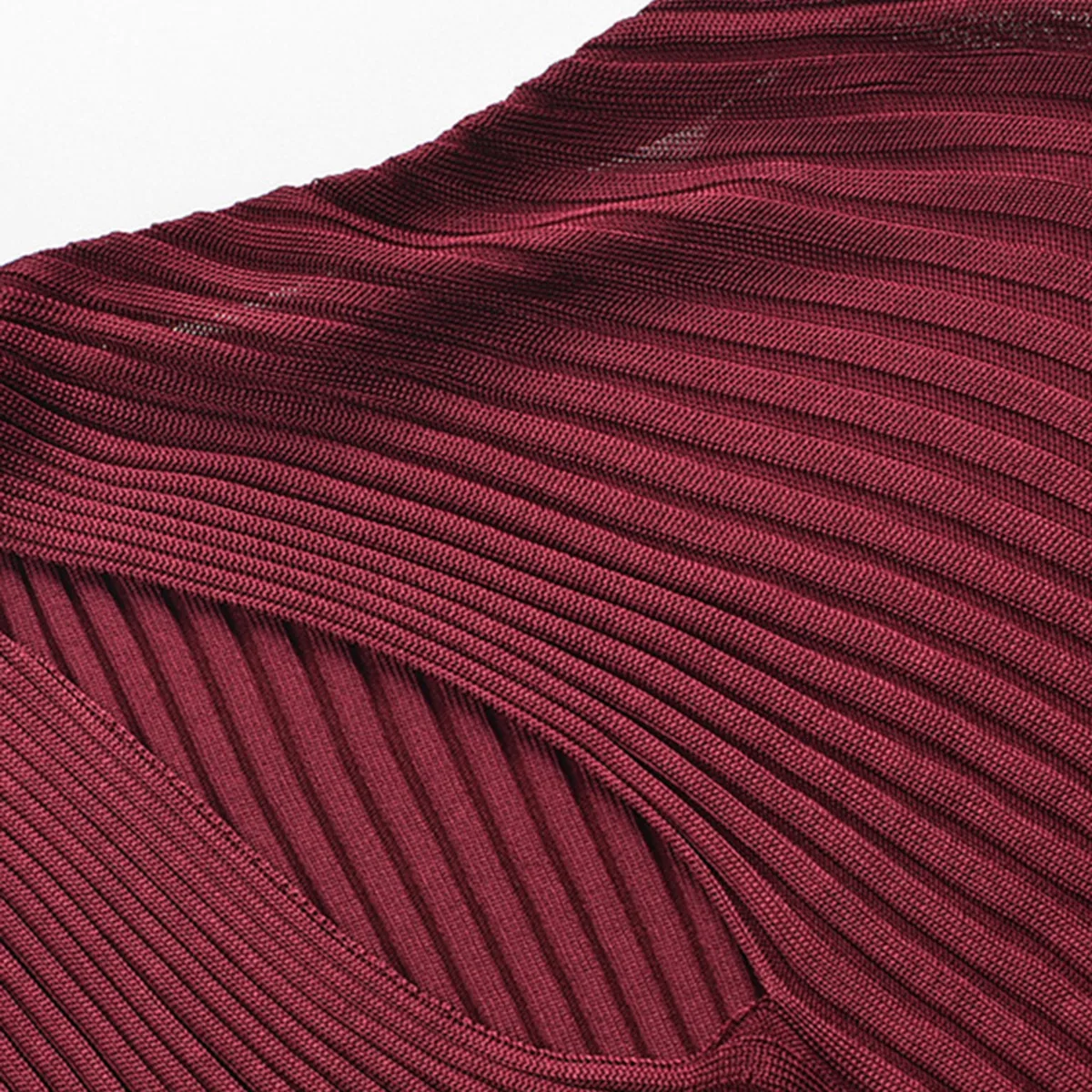 KWTX Solide Gespleißt Ausschnitt Stricken Midi Kleider für Frauen Rundhals Langarm Hohe Taille Abnehmen Temperament Kleid Weibliche