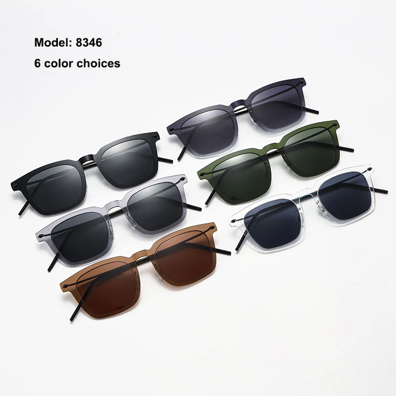 تاغ حزقيا الدنماركية تصميم الاستقطاب النظارات الشمسية الرجال 8346 خفيفة التيتانيوم مكبرة النساء في الهواء الطلق القيادة UV400 نظارات شمسية