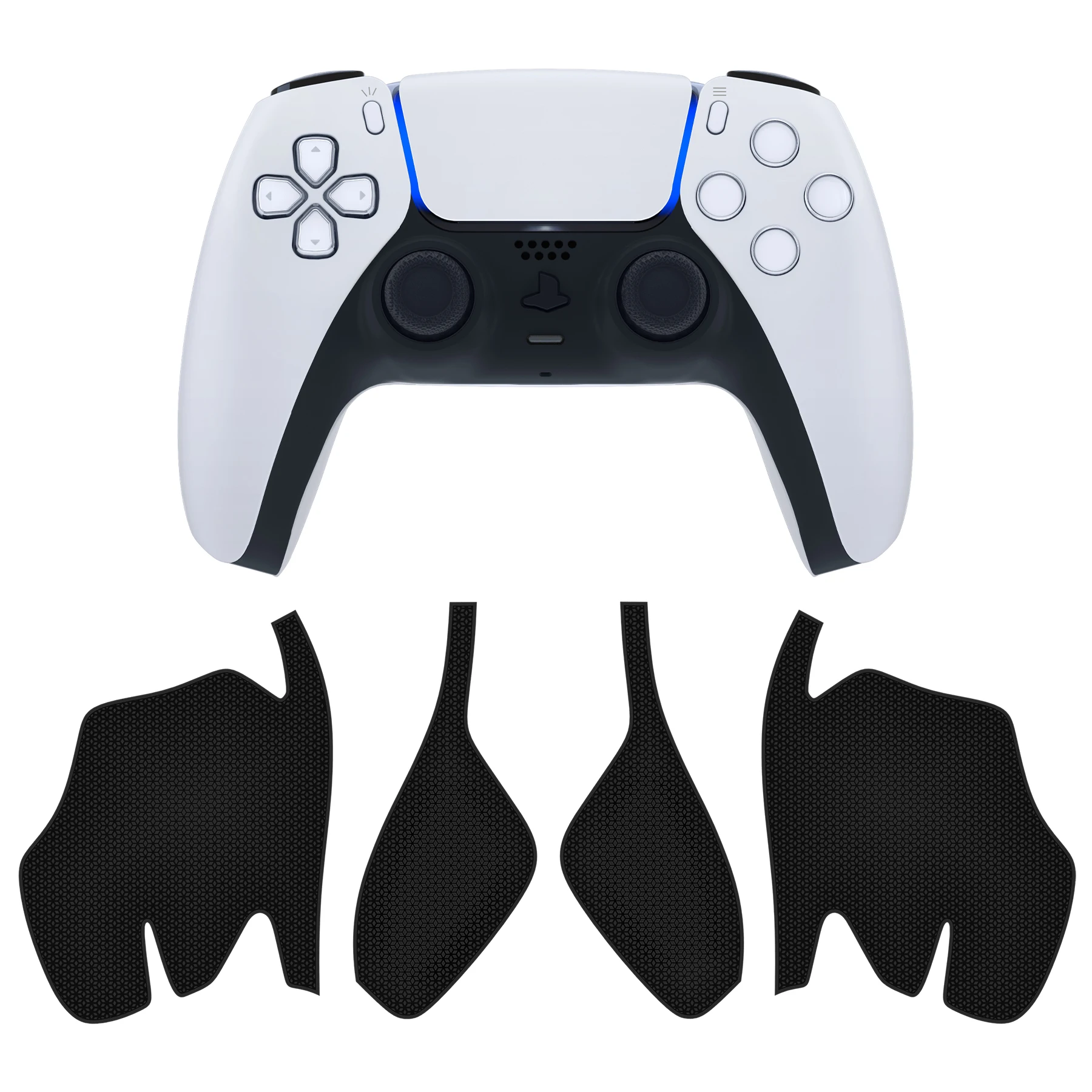 PlayVital Split Design Anti-Skid Soft Hexagonal Diamond Textures Sweat-Absorbent Premium Grip for ps5 Wireless Controller