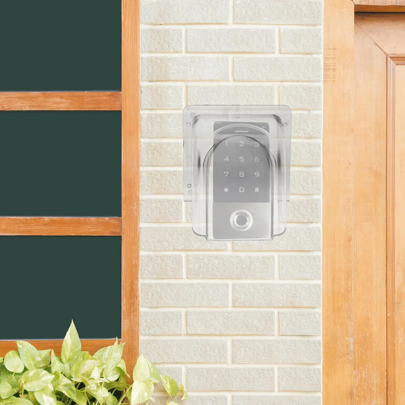 Doorbell Rainproof Cover Clear Transparent Protector for Fingerprint Access Control Attendance Machine Outdoor Use Waterproof