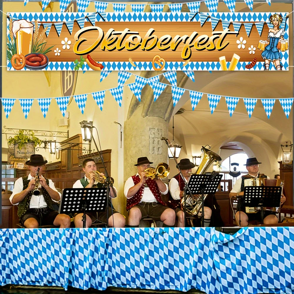 لافتة احتفال مهرجان أكتوبر في ميونيخ، ديكور حفلات ألماني نابض بالحياة، مناسبة لجدران المنزل والمطاعم #4