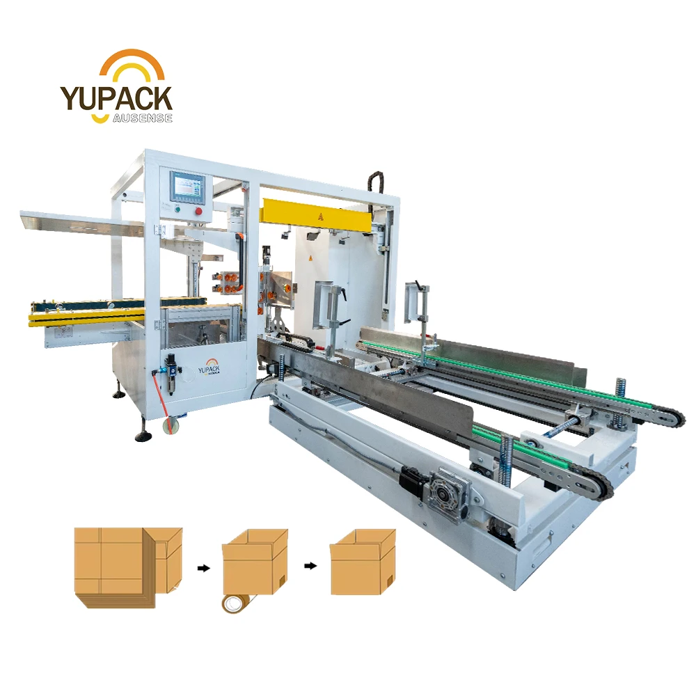 High Speed Automatic Servo Case Erector Packer and Sealer Machine for Industrial Carton Packaging
