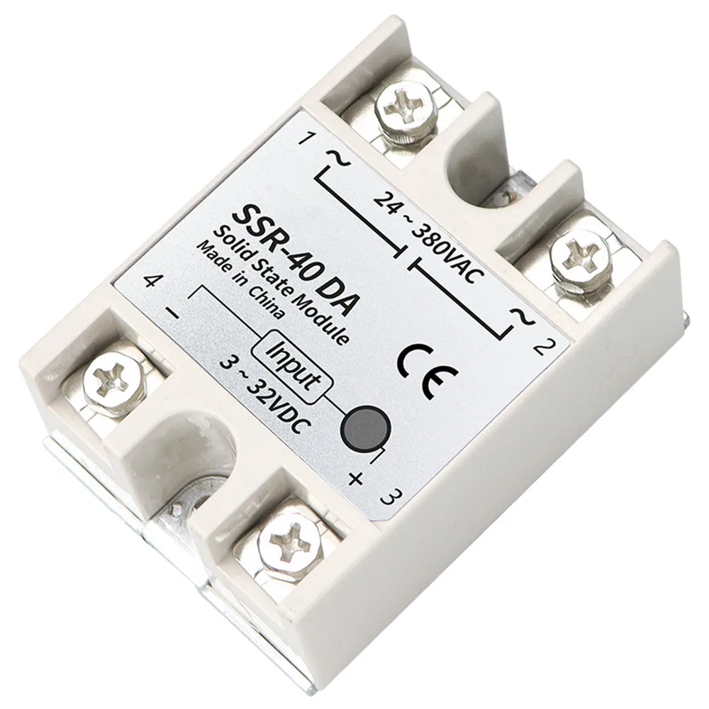 

SSR Series Single Phase Screw Terminals 10/25/40/60/80/100 Amp AA/DA/VA/DD Solid State Relay SSR-25DA SSR-40DD