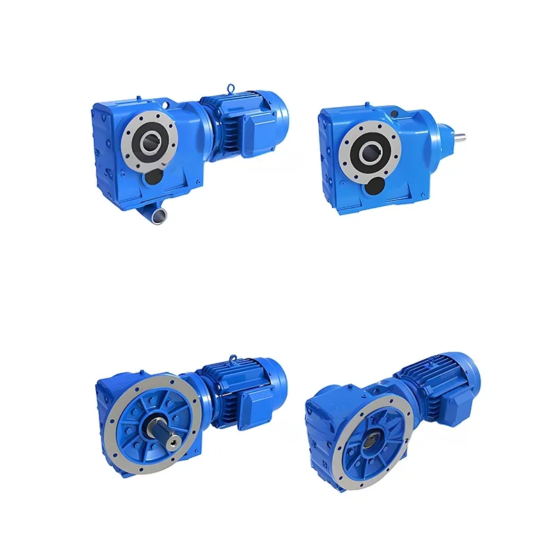 K37-147 Cast Iron Inline Helical Gear Reducer Flange Mounted Speed Reducers For Machinery Farm And Industry Applications