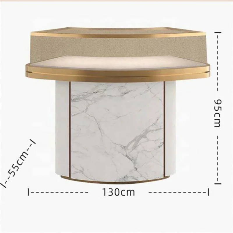 custom.Custom MDF Jewelry Showcase with LED Light Glass Display Cases Iron Marble Plywood Material Shopping Malls