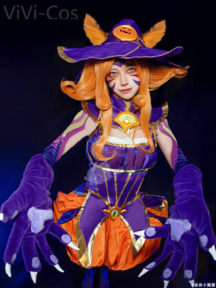 ViVi-Cos Lol Neeko Seductive Witch Halloween Cosplay Costume Cos Game Anime Party Uniform Hallowen Play Role Clothes Clothing