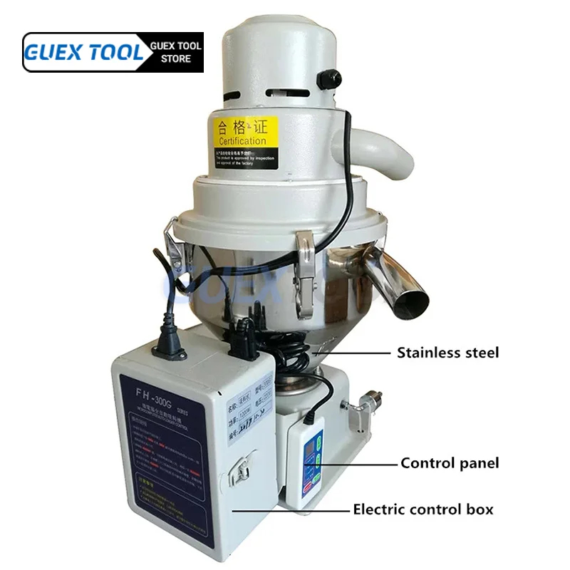 300KG/H 7.5L Hopper Loader Auto Feeder Automatic 220V for Injection Molding MachinePlastic Particle Vacuum Feeding Machine