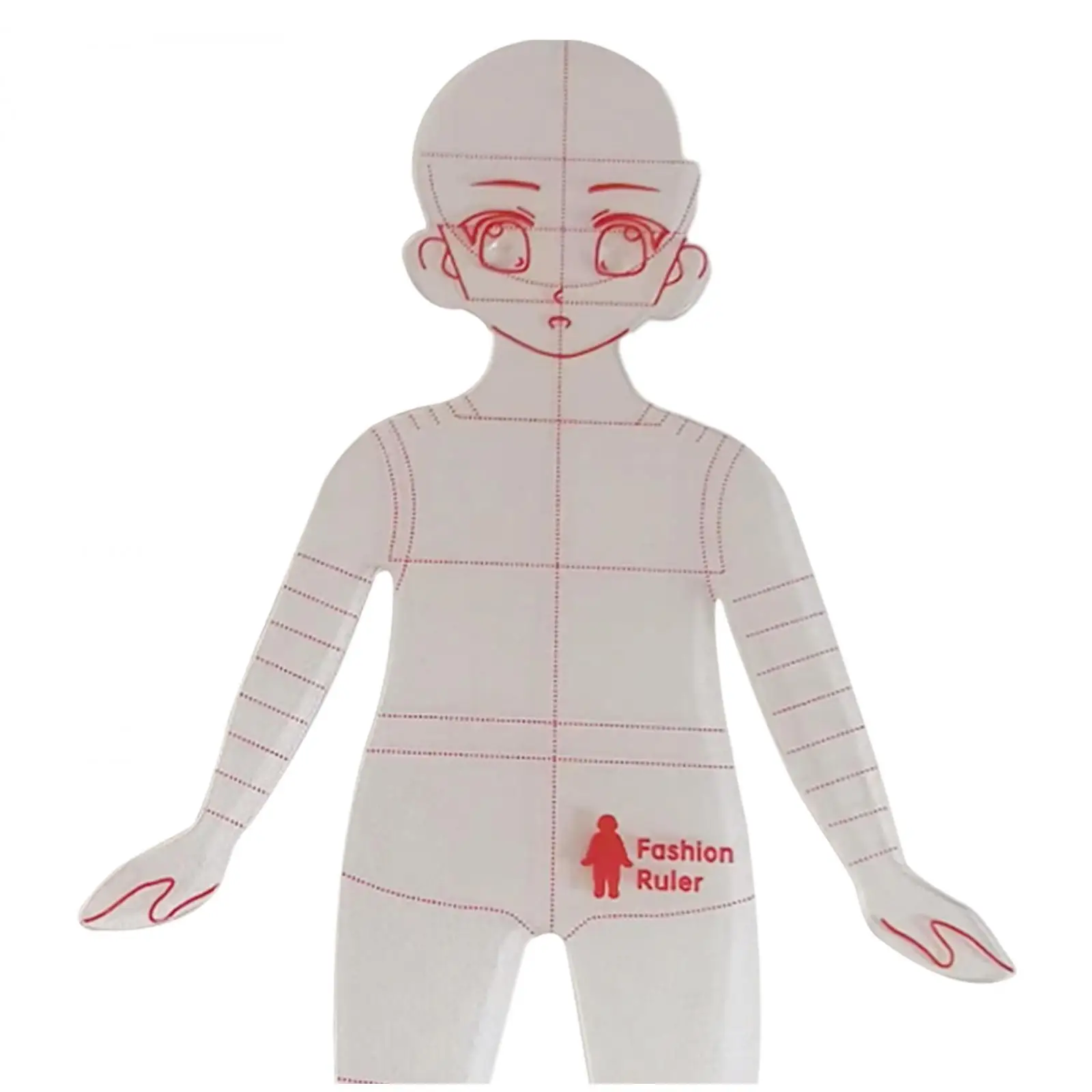 2Pcs Fashion Drawing Template Ruler Clear Models Fashion Illustration Rulers