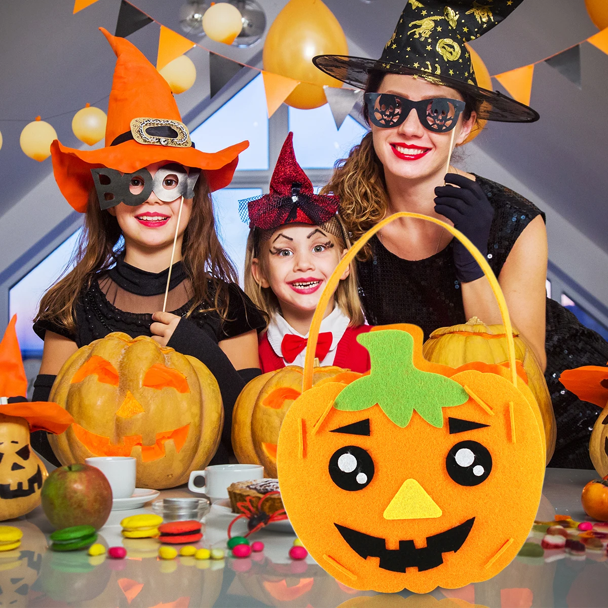 

3 Pcs Sugar Bag Halloween Snack Bags Goodies Cute Favor Decorate Trick
